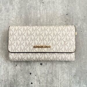 Michael Kors Beige Logo Wallet